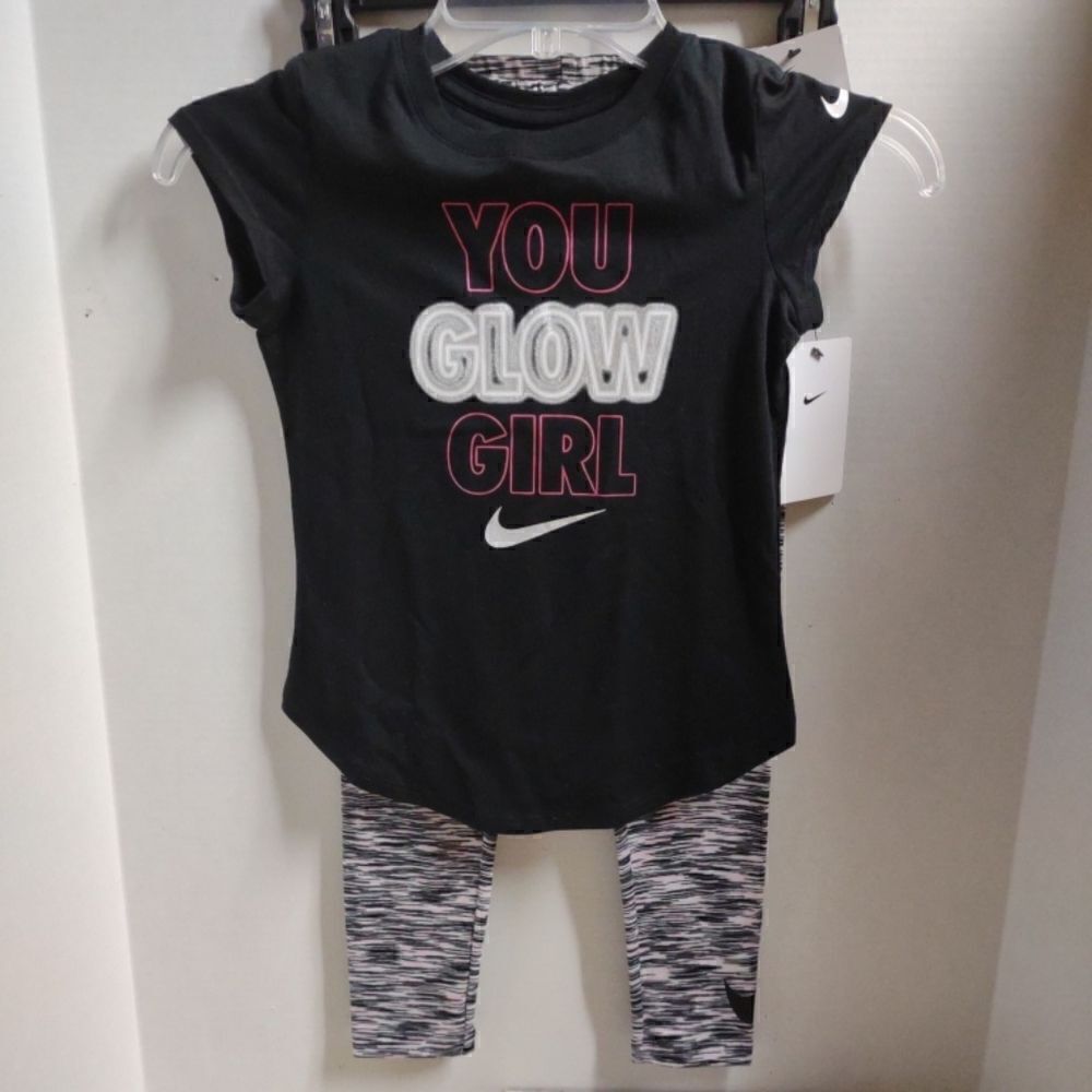👍 Nike Tshirt Leggings 6x Outfit You Glow Girl. K1 - Picture 1 of 6